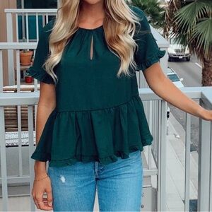 Madewell Stanza Ruffle Hem Blouse